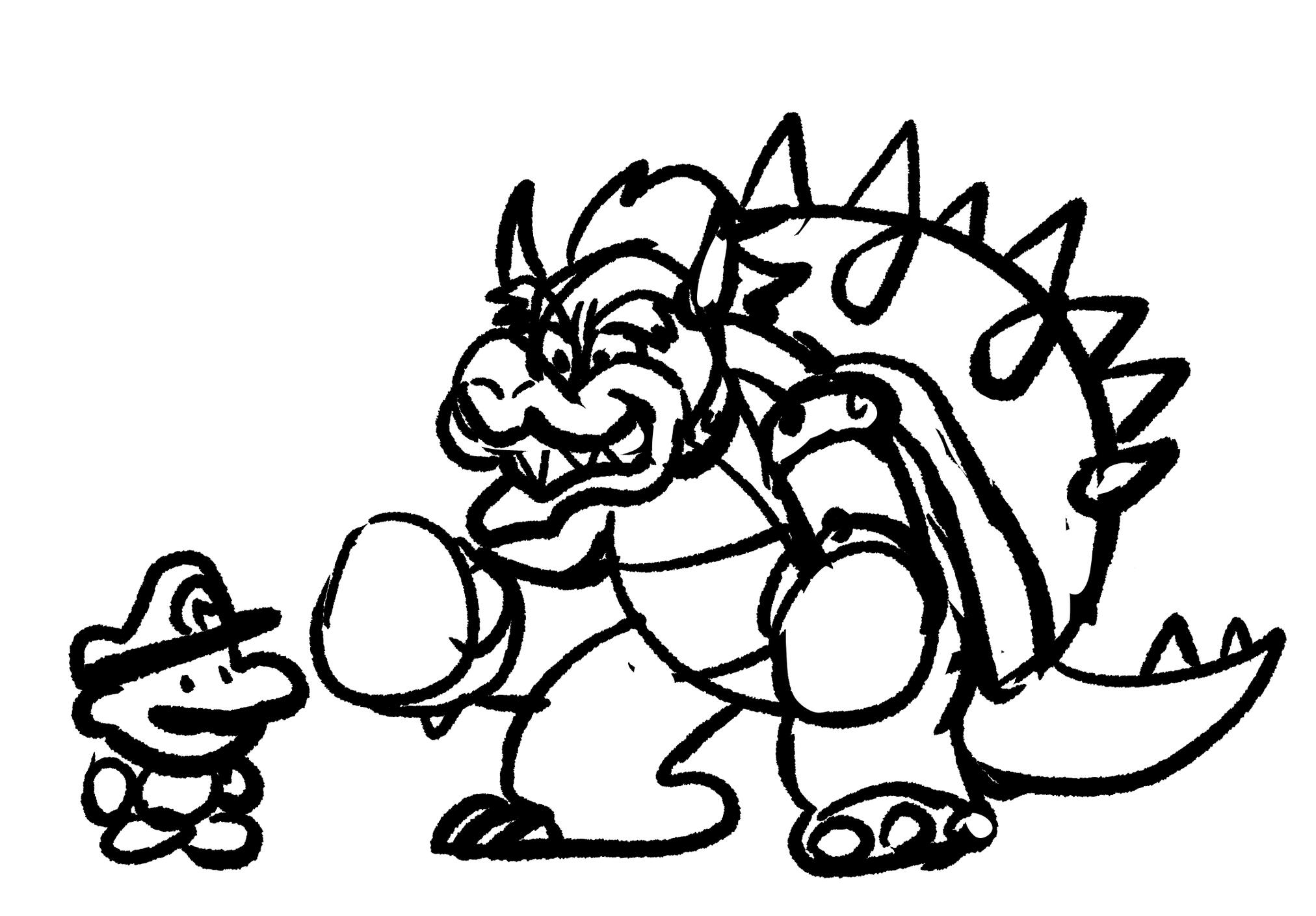 Mario and Bowser